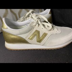 New Balance x J Crew 620 Gold Salt Sneakers 7.5